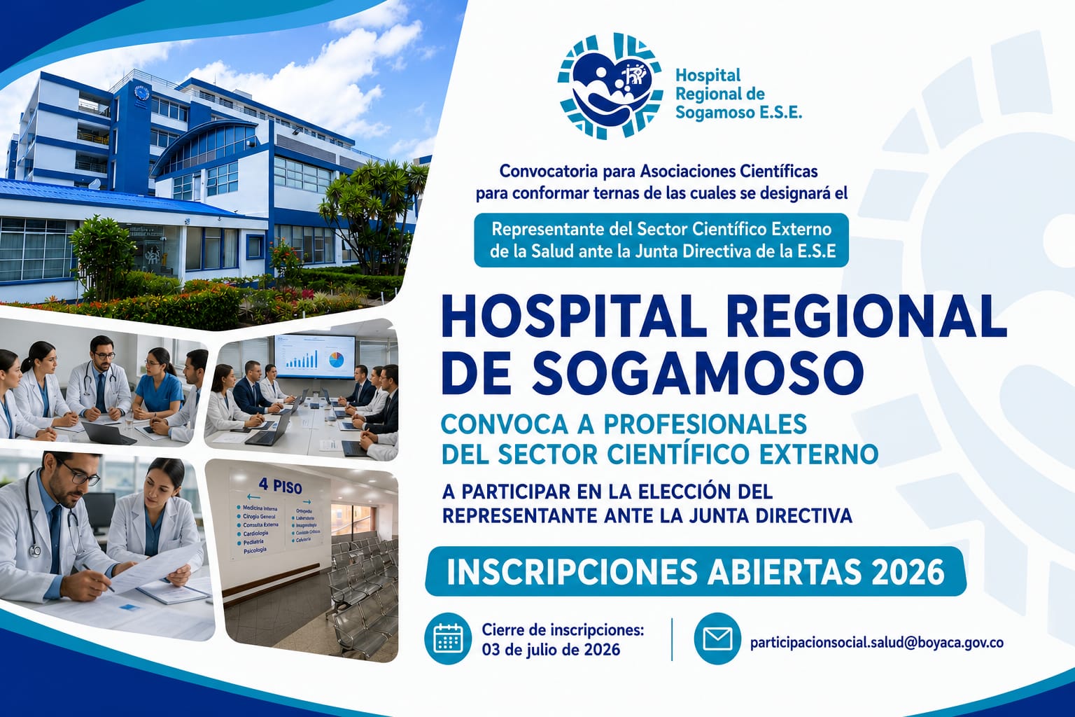 Invitacion para Asociaciones Científicas para conformar ternas de las cuales se designará el Representante del Sector Científico Externo de la Salud ante la Junta Directiva de la E.S.E